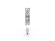 Princess Cut Lab-Grown Diamond Half Eternity Wedding Band with Shared-Prong Setting in Platinum