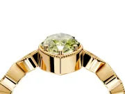 Vintage Station Engagement Ring Setting for Fancy Yellow Marquise Center with Accents and Prong Head in Yellow Gold