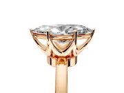 Solitaire Engagement Ring Setting for Marquise Center with Plain Band and Tulip Prong Head in Rose Gold