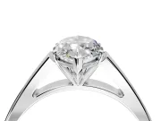 Solitaire Engagement Ring Setting for Marquise Center with Tapered Split Shoulders and Prong Head in Platinum
