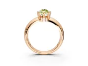 Tension Engagement Ring Setting for Fancy Yellow Marquise Center with Wide Flat Band and Tension Head in Rose Gold