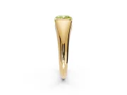 Tension Engagement Ring Setting for Fancy Yellow Cushion Cut Center with Wide Tapered Band and Tension Head in Yellow Gold