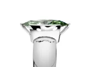 Tension Engagement Ring Setting for Fancy Green Marquise Center with Wide Flat Band and Tension Head in Sterling Silver