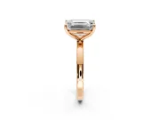 Fancy Green Oval and Emerald Cut Lab-Grown Diamond Toi et Moi Engagement Ring with Prong-Set Stones in Rose Gold