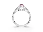 Split Shank Engagement Ring Setting for Fancy Pink Marquise Center with Pave Split Shank and Prong Head in Platinum