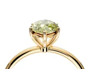 Solitaire Engagement Ring Setting for Fancy Yellow Marquise Center with Straight Thin Band and Prong Head in Yellow Gold