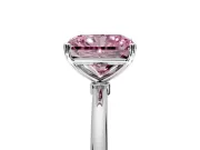 Solitaire Engagement Ring Setting for Fancy Pink Radiant Cut Center with Straight Thin Band and Prong Head in Sterling Silver