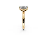 Fancy Blue Oval and Emerald Cut Lab-Grown Diamond Toi et Moi Engagement Ring with Prong-Set Stones in Yellow Gold