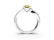 Bezel Engagement Ring Setting for Fancy Yellow Emerald Cut Center with Wide Channel-Set Band and Bezel Head in Platinum