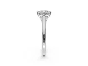 Solitaire Engagement Ring Setting for Cushion Cut Center with Cathedral Band and Prong Head in Platinum