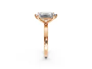 Fancy Blue Marquise and Emerald Cut Lab-Grown Diamond Toi et Moi Engagement Ring with Prong-Set Stones in Rose Gold