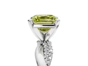 Solitaire Engagement Ring Setting for Fancy Yellow Asscher Cut Center with Pave and Plain Crossover and Basket Head in Sterling Silver