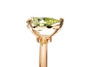 Minimalist Solitaire Engagement Ring Setting for Fancy Yellow Pear-Shaped Center with Thin Band and Prong Head in Rose Gold