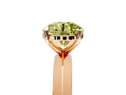 Solitaire Engagement Ring Setting for Fancy Yellow Round Cut Center with Wide Knife Ridge Band and Prong Head in Rose Gold