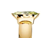 Tension Engagement Ring Setting for Fancy Yellow Marquise Center with Wide Flat Band and Tension Head in Yellow Gold