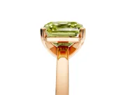 Solitaire Engagement Ring Setting for Fancy Yellow Asscher Cut Center with Basket Rail and Prong Head in Rose Gold