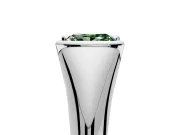 Tension Engagement Ring Setting for Fancy Green Princess Cut Center with Wide Tapered Band and Tension Head in Platinum