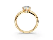 Tension Engagement Ring Setting for Marquise Center with Wide Flat Band and Tension Head in Yellow Gold