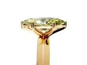 Solitaire Engagement Ring Setting for Fancy Yellow Marquise Center with Wide Knife Ridge Band and Prong Head in Yellow Gold
