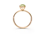 Solitaire Engagement Ring Setting for Fancy Yellow Marquise Center with Straight Thin Band and Prong Head in Rose Gold