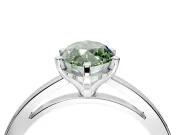 Solitaire Engagement Ring Setting for Fancy Green Marquise Center with Basket Rail and Prong Head in Platinum