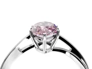 Solitaire Engagement Ring Setting for Fancy Pink Marquise Center with Plain Bypass Twist Band and Prong Head in Platinum