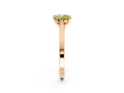 Solitaire Engagement Ring Setting for Fancy Yellow Cushion Cut Center with Tapered Shoulders and Prong Head in Rose Gold
