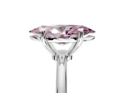 Minimalist Solitaire Engagement Ring Setting for Fancy Pink Marquise Center with Thin Band and Prong Head in Sterling Silver