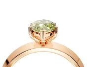 Solitaire Engagement Ring Setting for Fancy Yellow Marquise Center with Wide Knife Ridge Band and Prong Head in Rose Gold