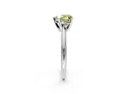Solitaire Engagement Ring Setting for Fancy Yellow Heart-Shaped Center with Knife Ridge Band and Claw Prong Head in White Gold