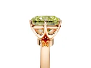 Solitaire Engagement Ring Setting for Fancy Yellow Radiant Cut Center with Plain Band and Tulip Prong Head in Rose Gold