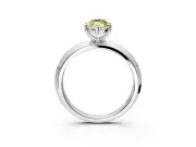 Solitaire Engagement Ring Setting for Fancy Yellow Marquise Center with Wide Knife Ridge Band and Prong Head in White Gold