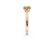 Solitaire Engagement Ring Setting for Fancy Yellow Cushion Cut Center with Narrow Cathedral Band and Prong Head in Rose Gold