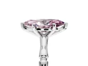 Solitaire Engagement Ring Setting for Fancy Pink Marquise Center with Bamboo Band and Prong Head in Platinum
