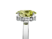 Hidden Halo Engagement Ring Setting for Fancy Yellow Oval Center with Wide Flat Plain Band and Prong Head in Platinum