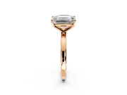 Fancy Blue Cushion Cut and Emerald Cut Lab-Grown Diamond Toi et Moi Engagement Ring with Prong-Set Stones in Rose Gold
