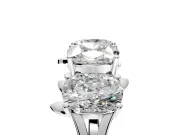 Elongated Cushion Cut Lab-Grown Diamond 4 Stone Wedding Band with Leaf Prongs in White Gold