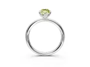 Low-Set Solitaire Engagement Ring Setting for Fancy Yellow Marquise Center with Thin Plain Band and Prong Head in Platinum