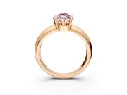 Tension Engagement Ring Setting for Fancy Pink Marquise Center with Wide Flat Band and Tension Head in Rose Gold