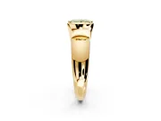 Tension Engagement Ring Setting for Fancy Yellow Princess Cut Center with Wide Flat Band and Tension Head in Yellow Gold