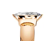 Tension Engagement Ring Setting for Marquise Center with Wide Flat Band and Tension Head in Rose Gold