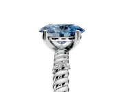 Rope Engagement Ring Setting for Fancy Blue Oval Center with Accent Shoulders and Prong Head in Sterling Silver