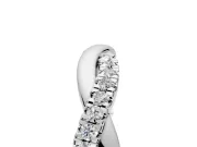 Round Cut Lab-Grown Diamond Twisted Infinity Wedding Band with Spaced Prong Setting in Platinum