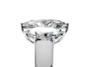 3 Stone Engagement Ring Setting for Marquise Center with Raised Basket Heads and Prong Head in Sterling Silver