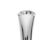 Tension Engagement Ring Setting for Round Cut Center with Wide Tapered Band and Tension Head in Platinum