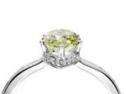 Hidden Halo Engagement Ring Setting for Fancy Yellow Marquise Center with Wide Flat Plain Band and Prong Head in Sterling Silver