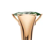 Tension Engagement Ring Setting for Fancy Green Marquise Center with Wide Tapered Band and Tension Head in Rose Gold