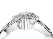 Halo Engagement Ring Setting for Heart-Shaped Center with Wide Band, Inlaid Accent Row and Prong Head in Platinum