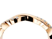 Round Cut Lab-Grown Diamond Twisted Infinity Wedding Band with Spaced Prong Setting in Rose Gold
