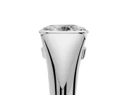 Tension Engagement Ring Setting for Oval Center with Wide Tapered Band and Tension Head in Sterling Silver